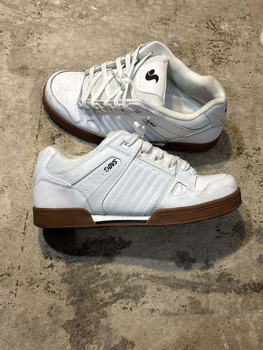 DVS Men's Celsius Skate Shoes White/White/Gum Size 13
